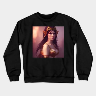 Beautiful Fantasy Elf Warrior Crewneck Sweatshirt